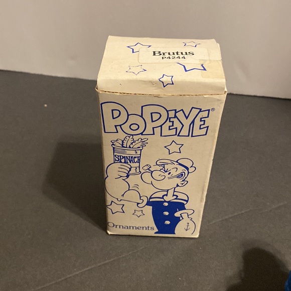 VTG 1987 Popeye’s Brutus ceramic ornament by Presents Kimg Features w/box 4.5” - Picture 7 of 10